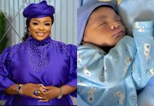 Dayo Amusa Posts Lovely Picture Of 1st Child Days After His Birth, Announces His Name