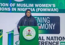 First Lady Urges Muslim Women to Remain Firm in Faith and Values