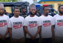 Five men arrested for wearing ‘Tinubu Must Go’ T-shirt in Borno
