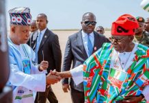 President Tinubu Lands in Kaduna for APC Campaign Rally